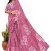Anarva Women's Printed Organza Saree With Unstitched Blouse Piece